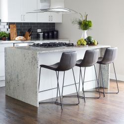 West Elm Slope Leather Counter Stools