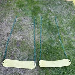 Set of 2 Kids Yellow Swing Seats w/ Chains