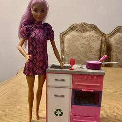 Barbie Doll & Stove With Sound