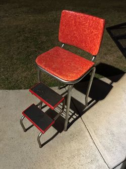 Vintage step stool chair