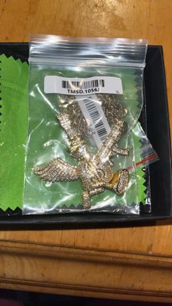 Moissanite Diamond Moneybag With Gun Pendant