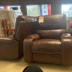 Recliner sofa and reclining chair $1600