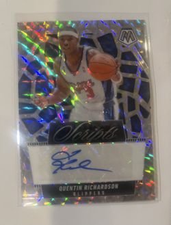 2024-25 Mosaic Quentin Richardson Scripts Autograph Prizm #MS-QRL🔥🔥🔥💯🏀🐐😱