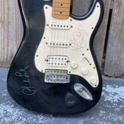 ‘99 signed by Bob Weir and Phil Lesh of the Grateful Dead Fender Squier Stratocaster 
