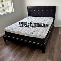 New Queen Bed Frame With Mattress 