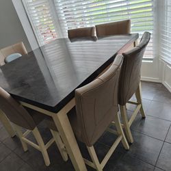 Counter Top Kitchen Table With 6 Chairs 
