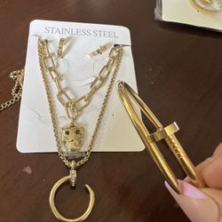 Necklace, Bracelets,ring,earrings Set 