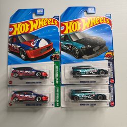 Hot Wheels Honda Civic eg Lot of 4