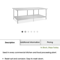 Stainless Steel Table 96x84