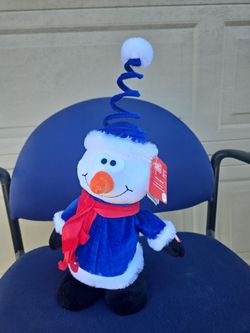 Animated Singing Snowman Plush Christmas Toy
