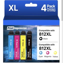 Remanufactured Replacement for Epson 812XL Ink Cartridges