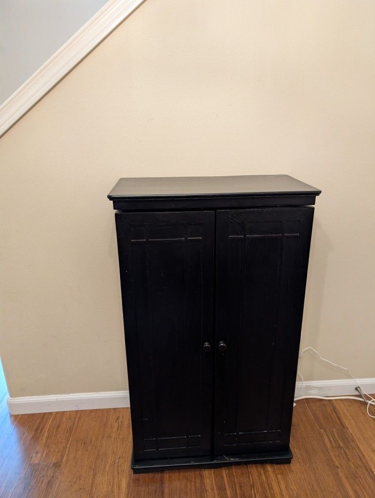 Solid Wood Multimedia Storage Cabinet