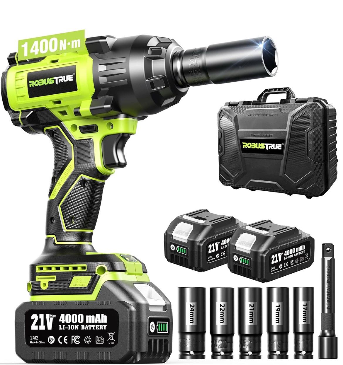 1400N.m Cordless Impact Wrench