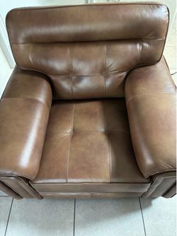 Abbyson Living Harrison Leather Traditional Chair