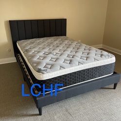 New Queen Bed Frame With Mattress 