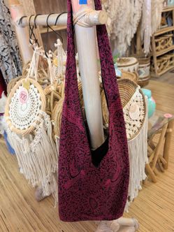 Boho Floral Print Crossbody Sling Bag