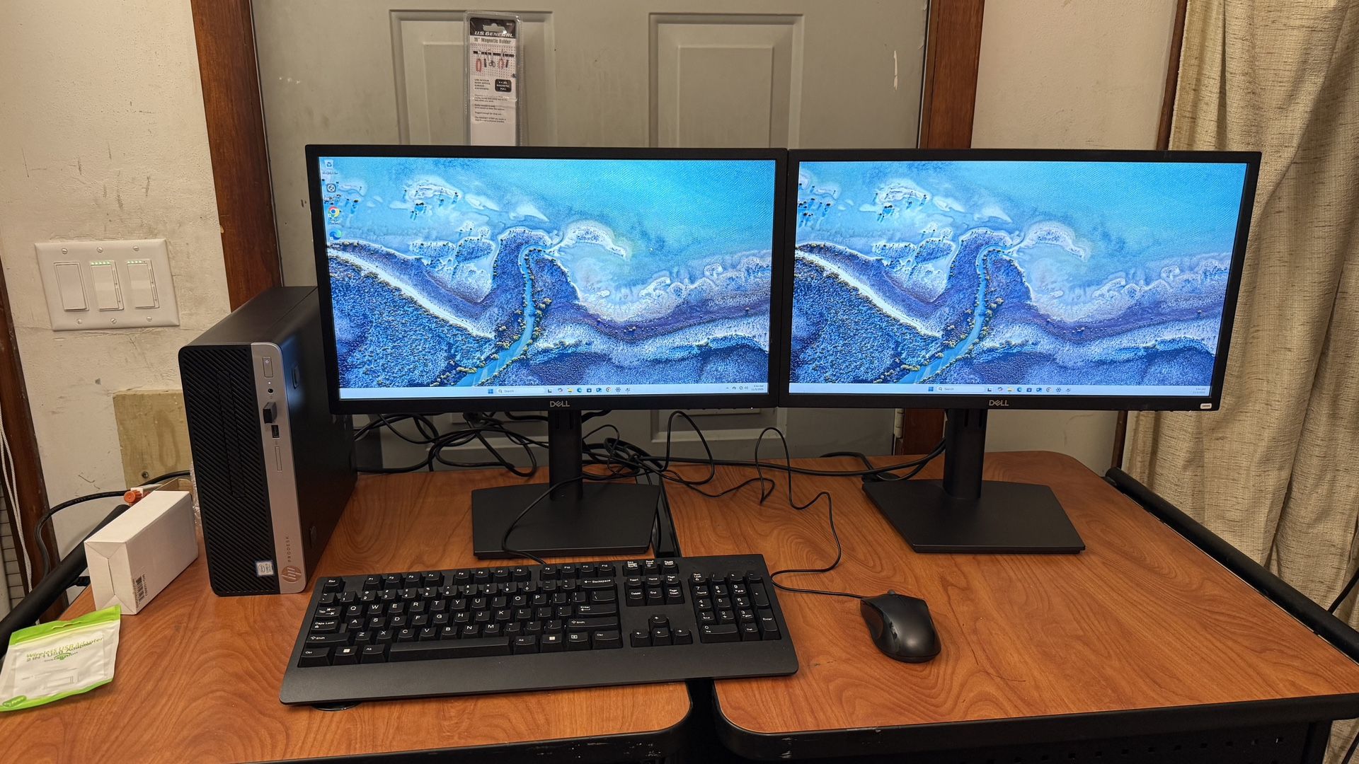 HP Prodesk 400 G6 9th Gen i3 2x 22” Widescreens