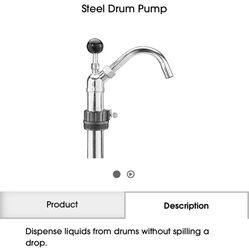 ULINE Metal Drum Pump H-1235