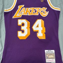 Lakers Mitchell And Ness Shaq Jersey 