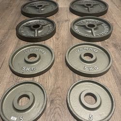 IVANKO FULL SET [Classic Olympic “M” Series] Of Weight Plates; Total: 242 lb