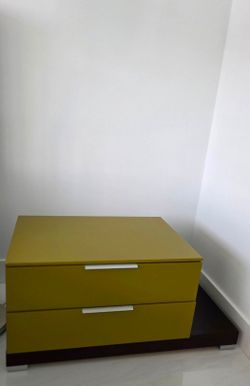 2 Cabinet ls / Nightstands with drawers (left & right).