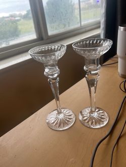 Glass candle holders