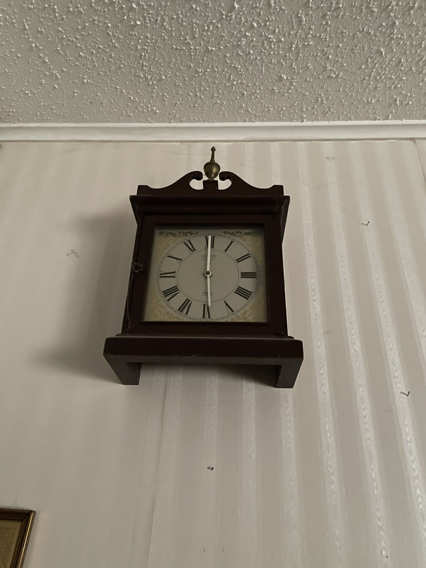 Old Time Antique Farm Clock Very Cool 18” X 14”