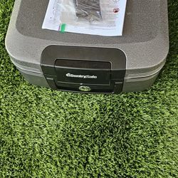 Safe: Key Lock, 0.28 cu ft Capacity, Steel, Fire Rated, Portable Feature: Handle