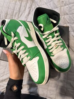 Green And White Air Jordan 1 Mid