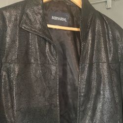 Bernardo women's black leather jacket 