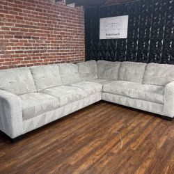 Delivery Available Costco gray 2pc L shape sectional sofa couch