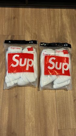 white supreme socks