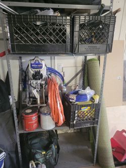 Metal garage shelving unit