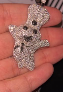 Sterling silver Pillsbury doughboy pendant with or without chain