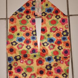 Halloween halter crop top for hippie costume SIZE LADIES SMALL
