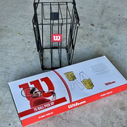 Wilson Unisex Adult Ball Pick Up Basket Tennis Ball Collection Pick-Up Basket, 75 Tennis Balls Capacity