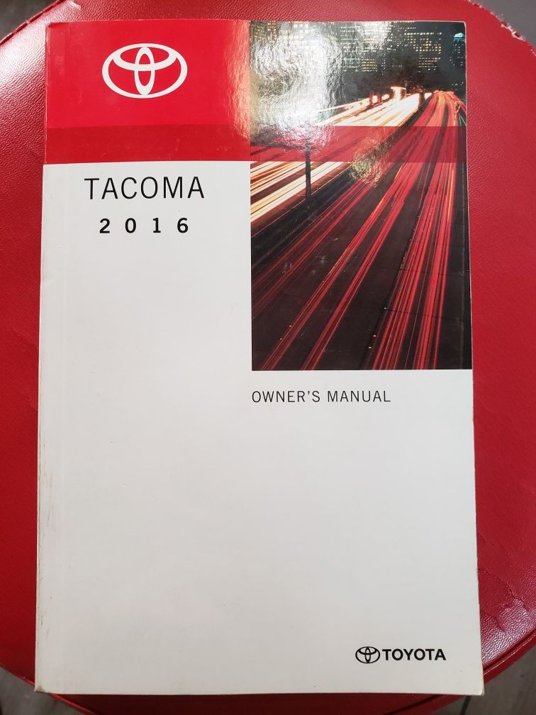 2016 Toyota tacoma owners manual
