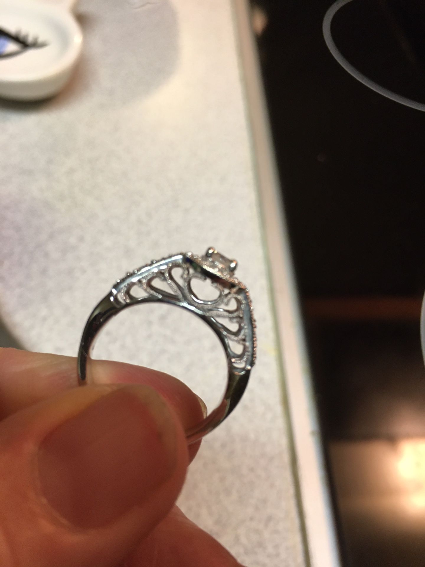 Diamond ring 1/2 carat filigree