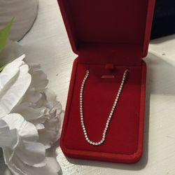 14k Gold Tennis Necklace