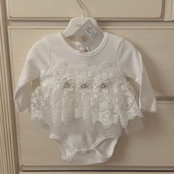 Ivory Onesie With Tutu