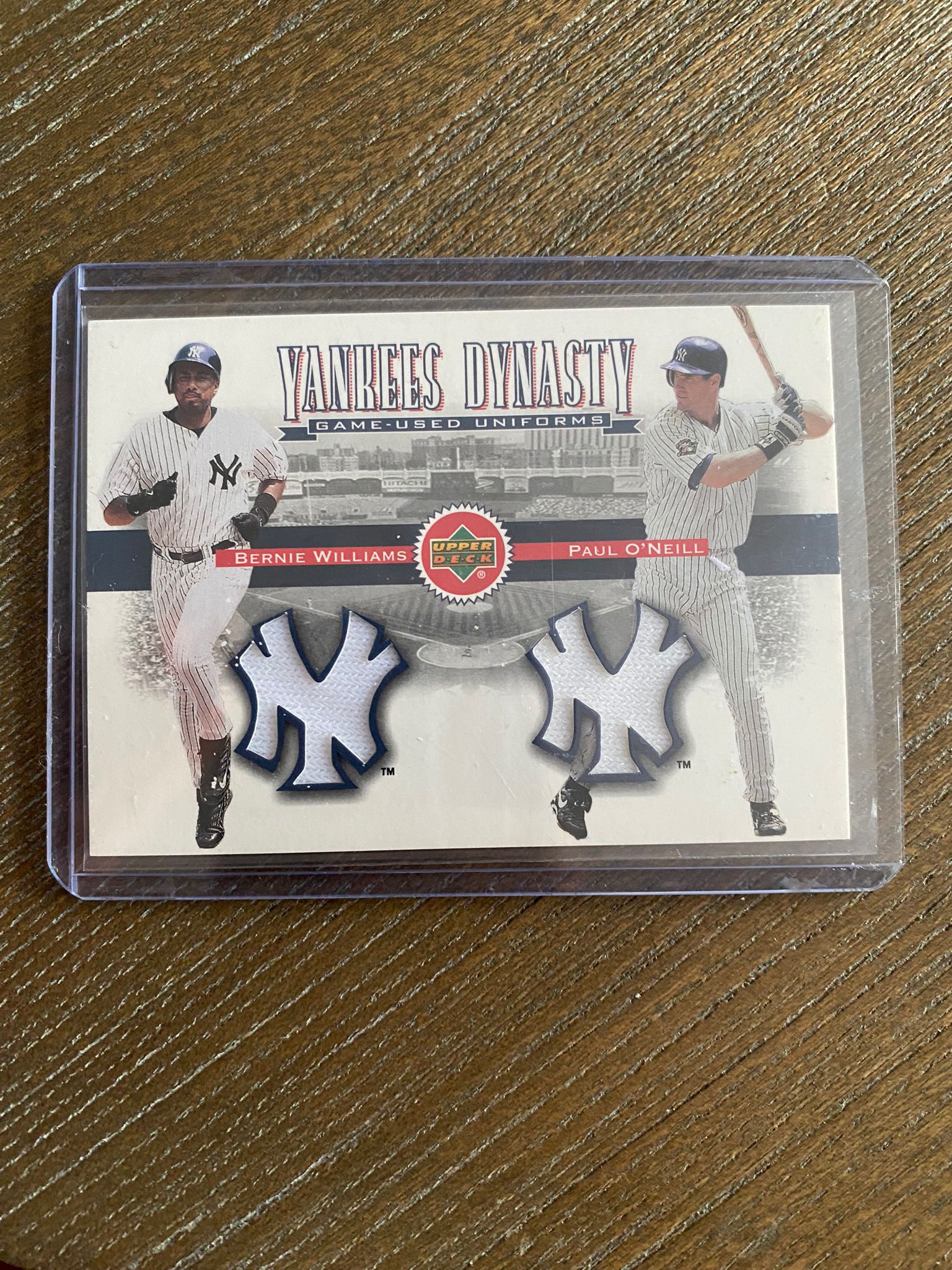 Bernie Williams And Paul O Neill Jersey Patch Card