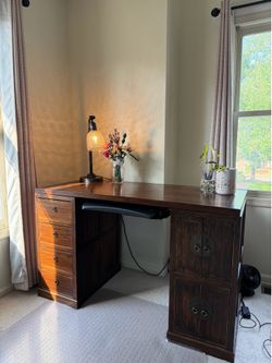 Solid Wood Desk w/ Storage