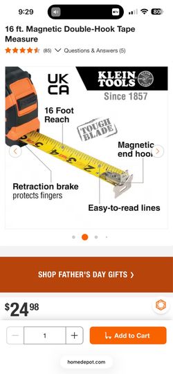 Klein tools measure tape 16ft