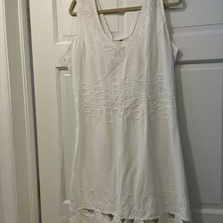 White dress, was bought in Peru, cotton, Size 12
