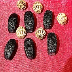 Lot Of Bone And black Beads!