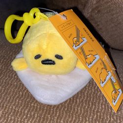 Gudetama Plush Keychain