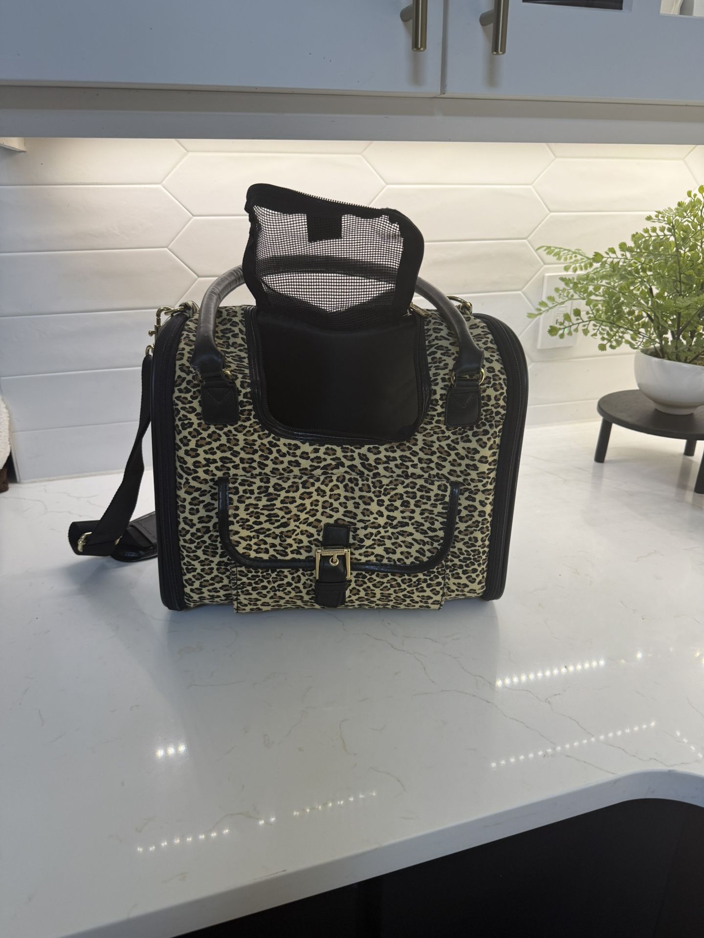 Isaac Mizrahi Leopard Small Pet Carrier