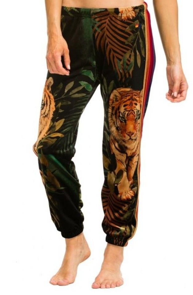 Aviator Nation Velvet Tiger Jungle Pants Joggers