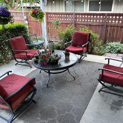 Metal Patio Furniture With Fire pit Table