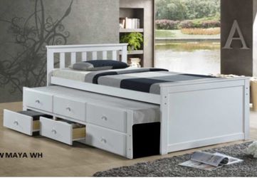 $299 twin captains bed not including mattress